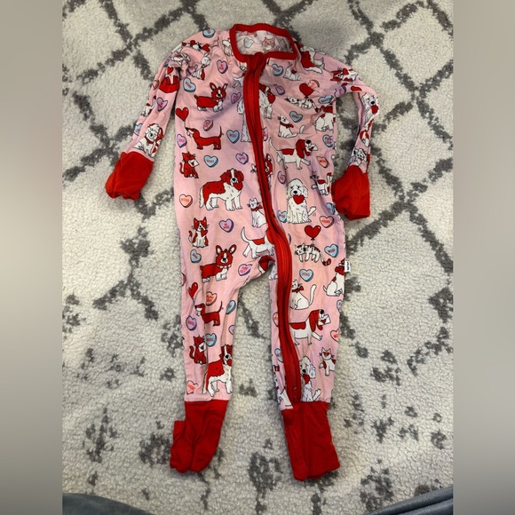 Little Sleepies Other - Little Sleepies Zippy in Pink Furever Valentines Print
